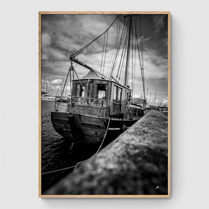 Poster Pack: Black & White harbour environment